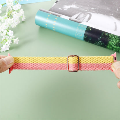 Adjustable Striped Woven Nylon Strap Watch Band For Apple Watch Ultra 49mm&Watch Ultra 2 49mm / Series 9&8&7 45mm / SE 3&SE 2&6&SE&5&4 44mm / 3&2&1 42mm(Green Red Black) - Watch Bands by buy2fix | Online Shopping UK | buy2fix