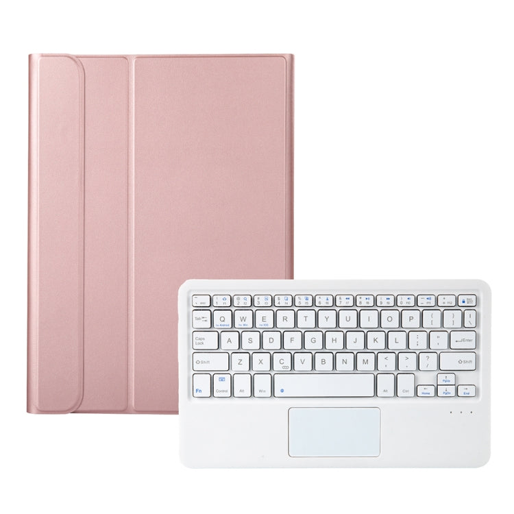 A08-A Ultra-thin Bluetooth Keyboard Leather Case with Touchpad For Samsung Galaxy Tab A8 2021 SM-X205 / SM-X200(Rose Gold) - Samsung Keyboard by buy2fix | Online Shopping UK | buy2fix