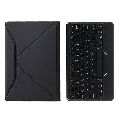 BA08 Diamond Texture Bluetooth Keyboard Leather Case with Triangle Back Support For Samsung Galaxy Tab A8 2021 SM-X205 / SM-X200(Black + Black) - Samsung Keyboard by buy2fix | Online Shopping UK | buy2fix