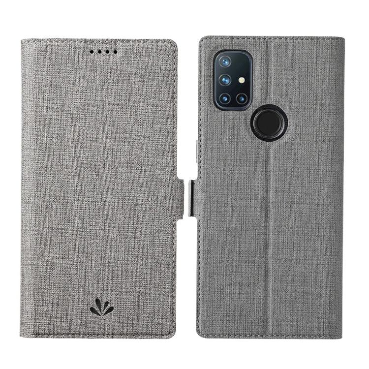 For OnePlus Nord N10 5G ViLi K Series Shockproof Magnetic Buckle Leather Phone Case(Grey) - OnePlus Cases by ViLi | Online Shopping UK | buy2fix