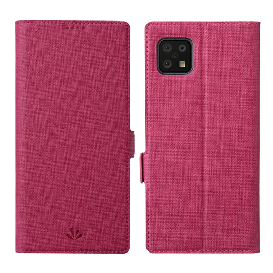 For Sharp Aquos Sense 6 ViLi K Series Magnetic Buckle Horizontal Flip Leather Phone Case(Rose Red) - More Brand by ViLi | Online Shopping UK | buy2fix