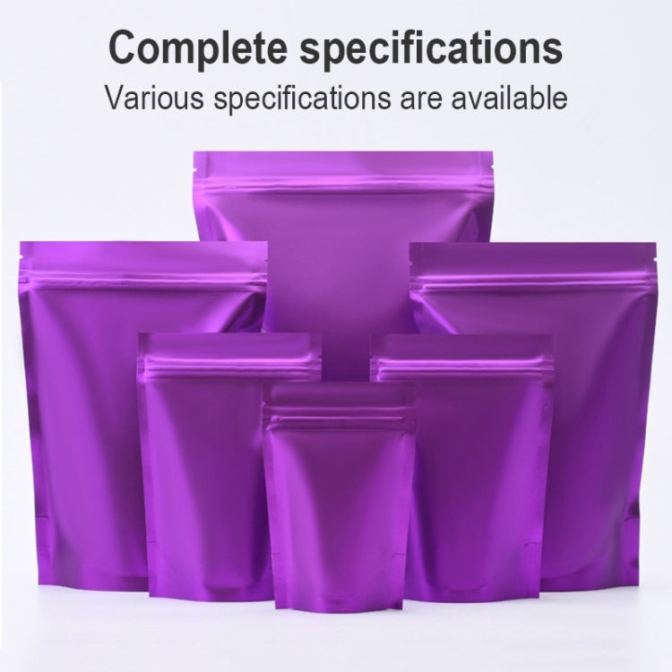 100 PCS/Set Matte Aluminum Foil Snack Stand-up Pouch, Size:9x13+3cm(Purple) - Preservation Supplies by buy2fix | Online Shopping UK | buy2fix