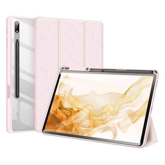 For Samsung Galaxy Tab S8/S7 DUX DUCIS TOBY Series Horizontal Flip Tablet Case(Pink) - Galaxy Tab S8 Cases by DUX DUCIS | Online Shopping UK | buy2fix