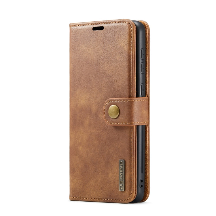 For Samsung Galaxy A33 5G DG.MING Crazy Horse Texture Detachable Magnetic Leather Phone Case(Brown) - Galaxy Phone Cases by DG.MING | Online Shopping UK | buy2fix