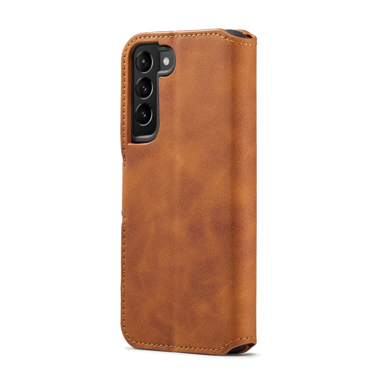 For Samsung Galaxy S22+ DG.MING Retro Oil Side Horizontal Flip Leather Case with Holder & Card Slots & Wallet(Brown) - Galaxy S22+ 5G Cases by DG.MING | Online Shopping UK | buy2fix