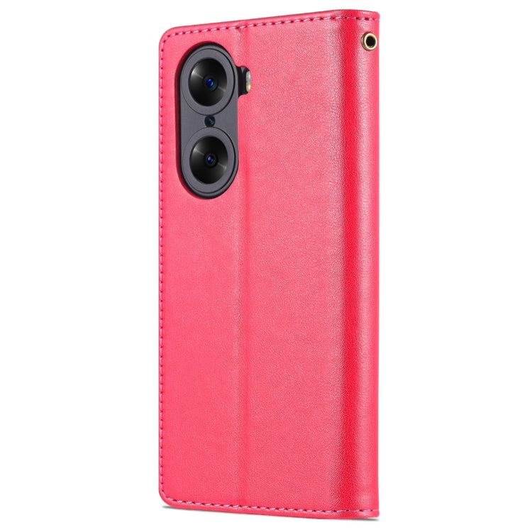 For Honor 60 AZNS Sheepskin Texture Flip Leather Phone Case(Red) - Honor Cases by AZNS | Online Shopping UK | buy2fix