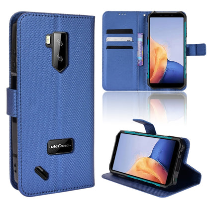 For Ulefone Armor X9 Diamond Texture Leather Phone Case(Blue) - Ulefone Cases by buy2fix | Online Shopping UK | buy2fix