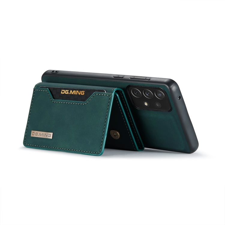 For Samsung Galaxy A73 5G DG.MING M2 Series 3-Fold Multi Card Bag + Phone Case(Green) - Galaxy Phone Cases by DG.MING | Online Shopping UK | buy2fix