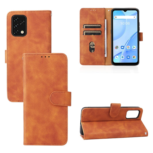 For Umidigi Power 5S Skin Feel Magnetic Buckle Calf Texture PU Phone Case(Brown) - Doogee Cases by buy2fix | Online Shopping UK | buy2fix