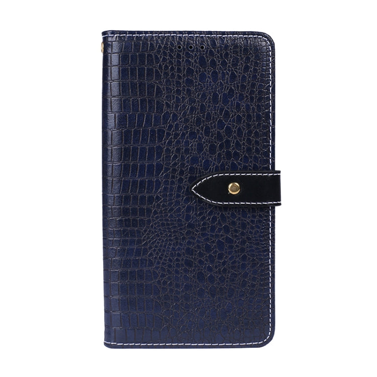 For Motorola Edge S30 idewei Crocodile Texture Leather Phone Case(Dark Blue) - Motorola Cases by idewei | Online Shopping UK | buy2fix