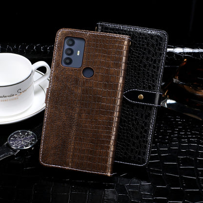 For TCL 30 SE idewei Crocodile Texture Leather Phone Case(Dark Blue) - More Brand by idewei | Online Shopping UK | buy2fix