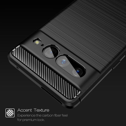 For Google Pixel 7 Pro 5G Brushed Texture Carbon Fiber TPU Phone Case(Black) - Google Cases by buy2fix | Online Shopping UK | buy2fix