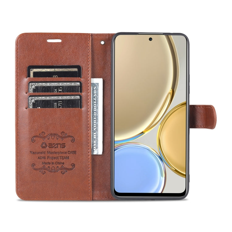 For Honor X30 AZNS Sheepskin Texture Flip Leather Phone Case(Brown) - Honor Cases by AZNS | Online Shopping UK | buy2fix