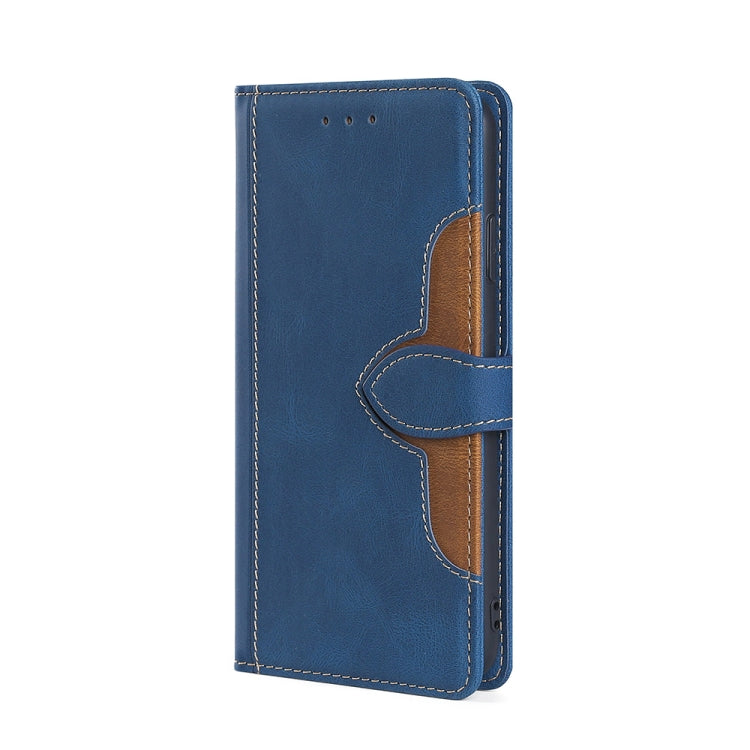 For Blackview A70 Skin Feel Straw Hat Magnetic Buckle Leather Phone Case(Blue) - More Brand by buy2fix | Online Shopping UK | buy2fix