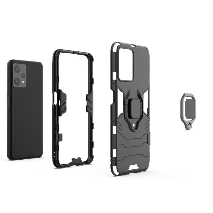 For OPPO Realme 9 Pro Magnetic Ring Holder PC + TPU Phone Case(Black) - Realme Cases by buy2fix | Online Shopping UK | buy2fix