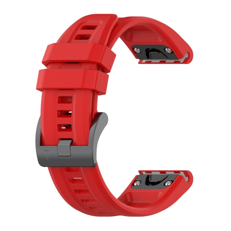 For Garmin Fenix 7S Quick Release Silicone Watch Band(Red) - Watch Bands by buy2fix | Online Shopping UK | buy2fix