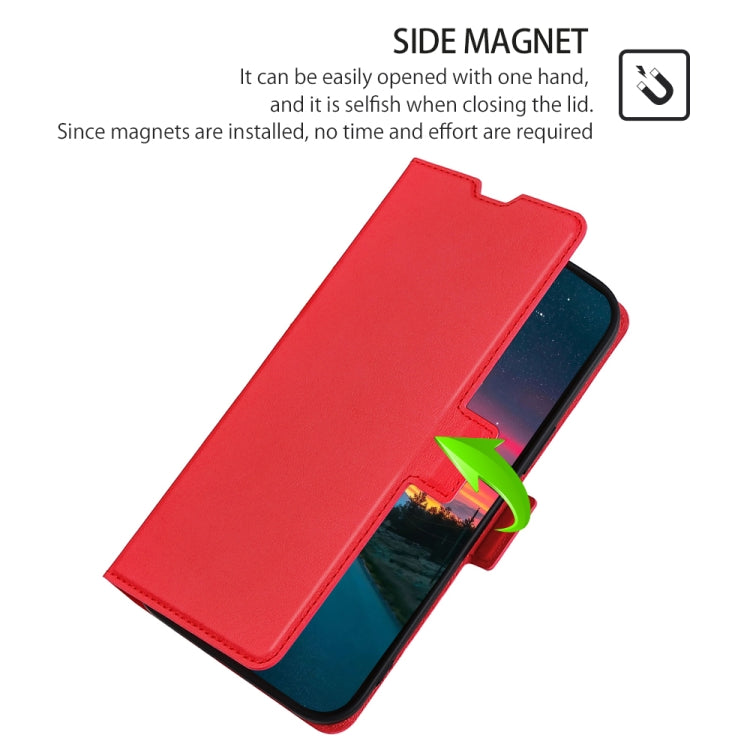 For Blackview A60 Pro Ultra-thin Voltage Side Buckle PU + TPU Leather Phone Case(Red) - More Brand by buy2fix | Online Shopping UK | buy2fix