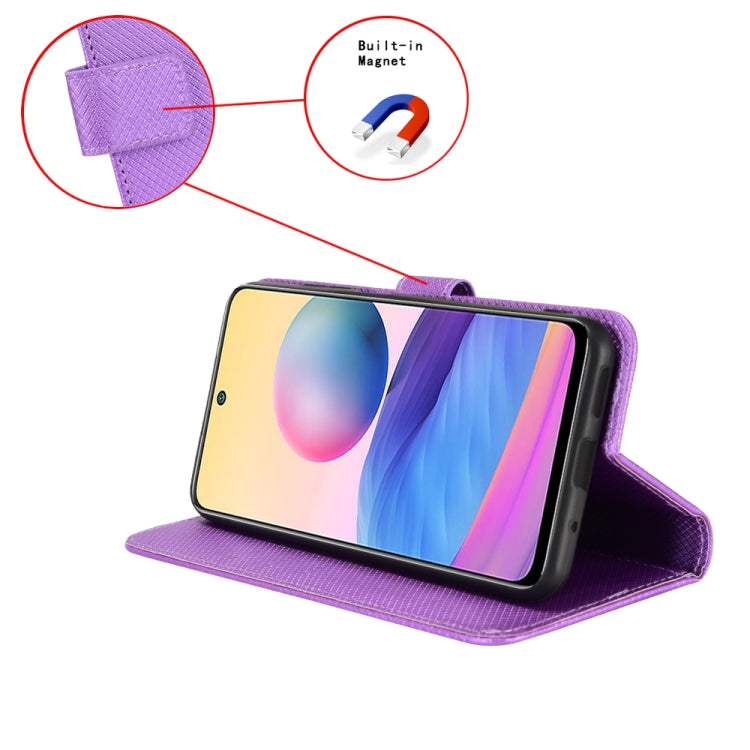 For Doogee S59 / S59 Pro Diamond Texture Leather Phone Case(Purple) - Doogee Cases by buy2fix | Online Shopping UK | buy2fix