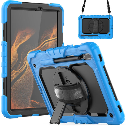 For Samsung Galaxy Tab S8 11 inch SM-X700 Silicone + PC Tablet Case(Light Blue+Black) - Galaxy Tab S8 Cases by buy2fix | Online Shopping UK | buy2fix