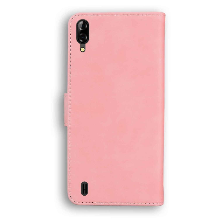 For Blackview A60 Skin Feel Pure Color Flip Leather Phone Case(Pink) - More Brand by buy2fix | Online Shopping UK | buy2fix