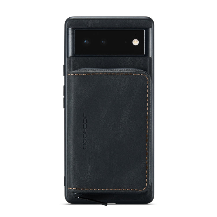 For Google Pixel 7 5G JEEHOOD Magnetic Zipper Wallet Phone Leather Case(Black) - Google Cases by JEEHOOD | Online Shopping UK | buy2fix