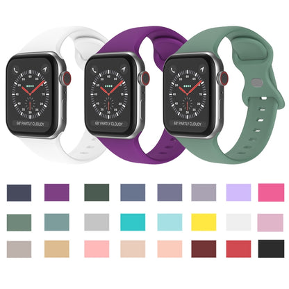 Butterfly Buckle Silicone Watch Band, Size: S For Apple Watch Ultra 49mm&Watch Ultra 2 49mm / Series 9&8&7 45mm / SE 3&SE 2&6&SE&5&4 44mm / 3&2&1 42mm(Cactus) - Watch Bands by buy2fix | Online Shopping UK | buy2fix