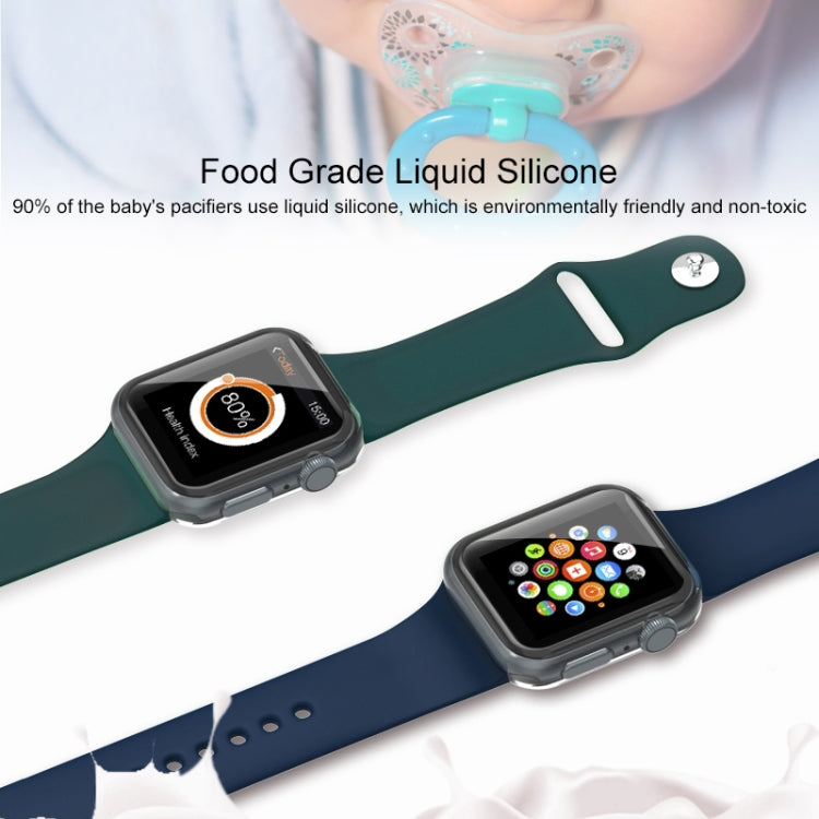 For Apple Watch Ultra 49mm&Watch Ultra 2 49mm / Series 9&8&7 45mm / SE 3&SE 2&6&SE&5&4 44mm / 3&2&1 42mm Mutural Liquid Silicone Watch Band(Mint Green) - Watch Bands by Mutural | Online Shopping UK | buy2fix