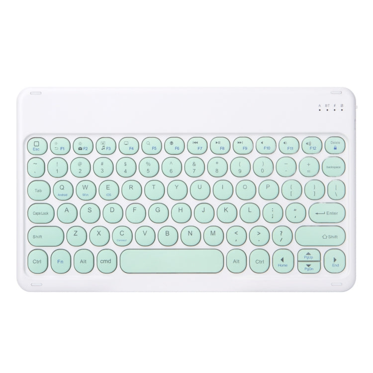 +X3 Universal Candy Color Round Keys Bluetooth Keyboard Leather Case(Fresh Green) - Universal Keyboard by buy2fix | Online Shopping UK | buy2fix