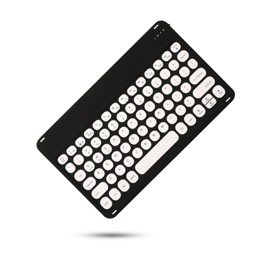 X4 Universal Round Keys Panel Spray Color Bluetooth Keyboard(Black + White) - Universal Keyboard by buy2fix | Online Shopping UK | buy2fix