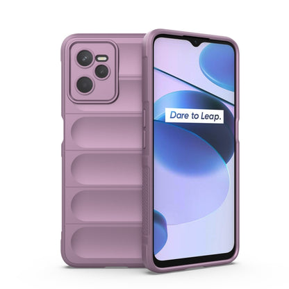 For OPPO Realme C35 Magic Shield TPU + Flannel Phone Case(Purple) - Realme Cases by buy2fix | Online Shopping UK | buy2fix