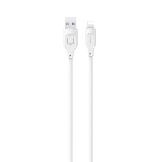 USAMS US-SJ565 8 Pin Fast Charing Data Cable with Light, Length: 1.2m(White) - Normal Style Cable by USAMS | Online Shopping UK | buy2fix