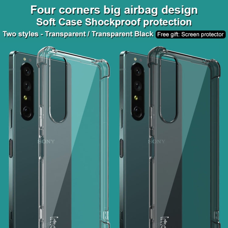 For Sony Xperia 1 IV imak All-inclusive Shockproof Airbag TPU Case with Screen Protector(Transparent) - Sony Cases by imak | Online Shopping UK | buy2fix