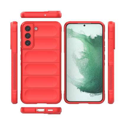 For Samsung Galaxy S22+ 5G Magic Shield TPU + Flannel Phone Case(Red) - Galaxy S22+ 5G Cases by buy2fix | Online Shopping UK | buy2fix