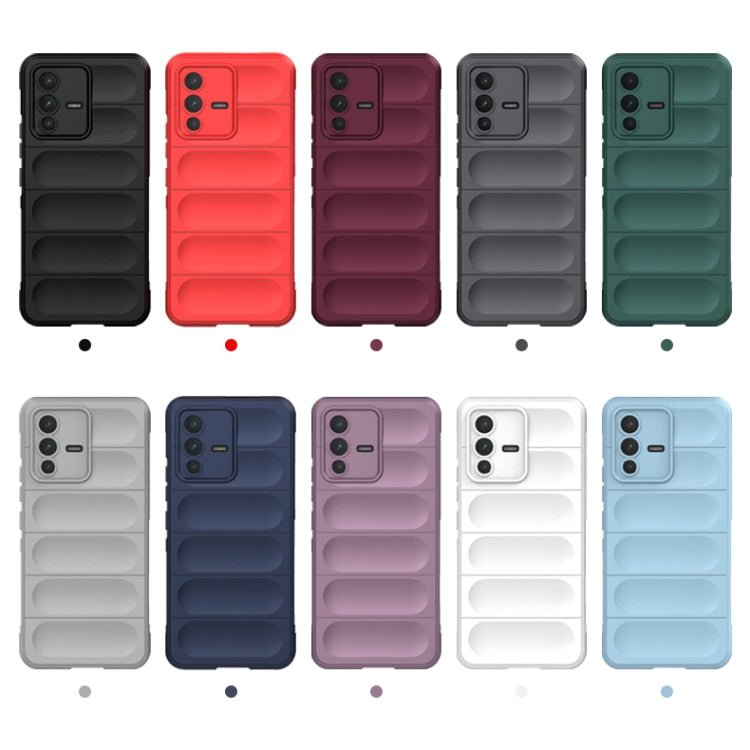 For vivo S12 Magic Shield TPU + Flannel Phone Case(Grey) - vivo Cases by buy2fix | Online Shopping UK | buy2fix