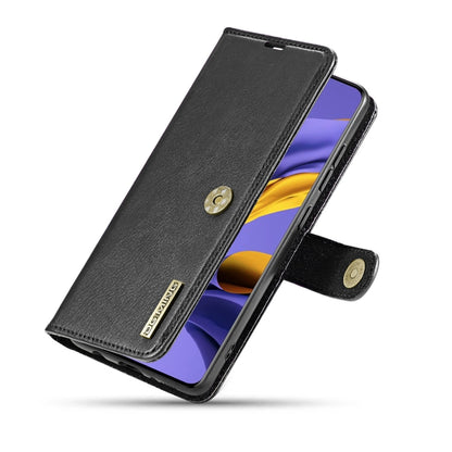 For Galaxy A51 DG.MING Crazy Horse Texture Flip Detachable Magnetic Leather Case with Holder & Card Slots & Wallet(Black) - Galaxy Phone Cases by DG.MING | Online Shopping UK | buy2fix