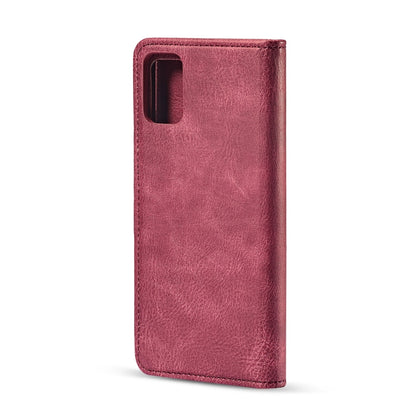 For Galaxy A51 DG.MING Crazy Horse Texture Flip Detachable Magnetic Leather Case with Holder & Card Slots & Wallet(Red) - Galaxy Phone Cases by DG.MING | Online Shopping UK | buy2fix