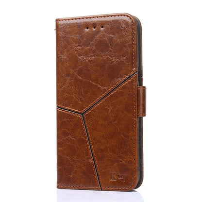 For Doogee X96 Pro Geometric Stitching Horizontal Flip Leather Phone Case(Light Brown) - Doogee Cases by buy2fix | Online Shopping UK | buy2fix