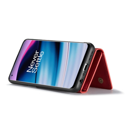 For OnePlus Nord N20 5G DG.MING M1 Series 3-Fold Multi Card Wallet + Magnetic Phone Case(Red) - OnePlus Cases by DG.MING | Online Shopping UK | buy2fix