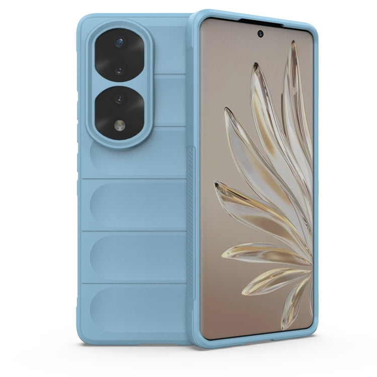 For Honor 70 Pro 5G Magic Shield TPU + Flannel Phone Case(Light Blue) - Honor Cases by buy2fix | Online Shopping UK | buy2fix