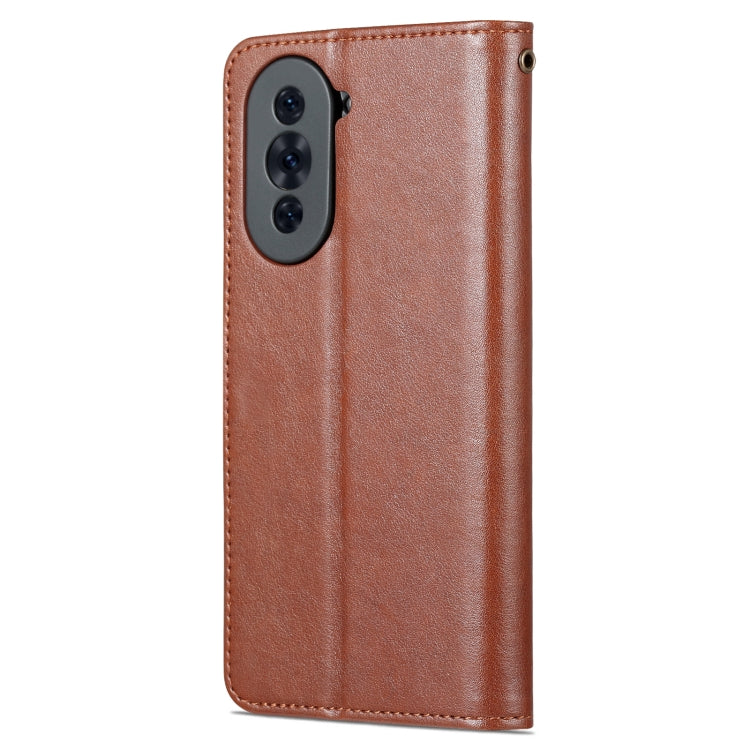 For Huawei nova 10 AZNS Sheepskin Texture Flip Leather Phone Case(Brown) - Huawei Cases by AZNS | Online Shopping UK | buy2fix