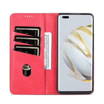 For Huawei nova 10 AZNS Magnetic Calf Texture Flip Leather Phone Case(Red) - Huawei Cases by AZNS | Online Shopping UK | buy2fix