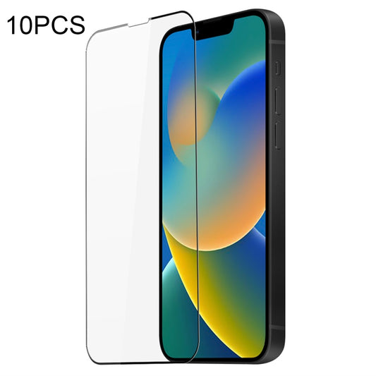 For iPhone 14 Plus / 13 Pro Max 10pcs DUX DUCIS 0.33mm 9H Medium Alumina Tempered Glass Film(Black) - iPhone 14 Plus Tempered Glass by DUX DUCIS | Online Shopping UK | buy2fix