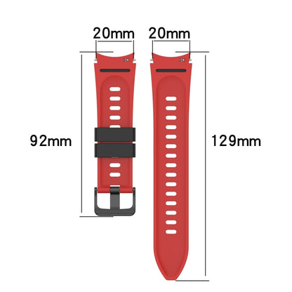 For Samsung Galaxy Watch5 Pro 45mm/5 44mm/5 40mm Two-color Silicone Strap Watch Band(Red Black) - Watch Bands by buy2fix | Online Shopping UK | buy2fix