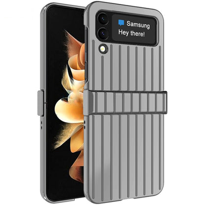 For Samsung Galaxy Z Flip4 5G IMAK JS-3 Series Colorful Vertical Stripe PC Case(Black) - Galaxy Z Flip4 5G Cases by imak | Online Shopping UK | buy2fix