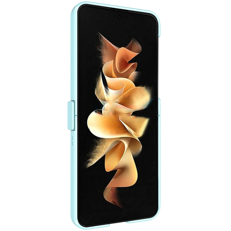 For Samsung Galaxy Z Flip4 5G IMAK JS-3 Series Colorful Vertical Stripe PC Case(Light Blue) - Galaxy Z Flip4 5G Cases by imak | Online Shopping UK | buy2fix