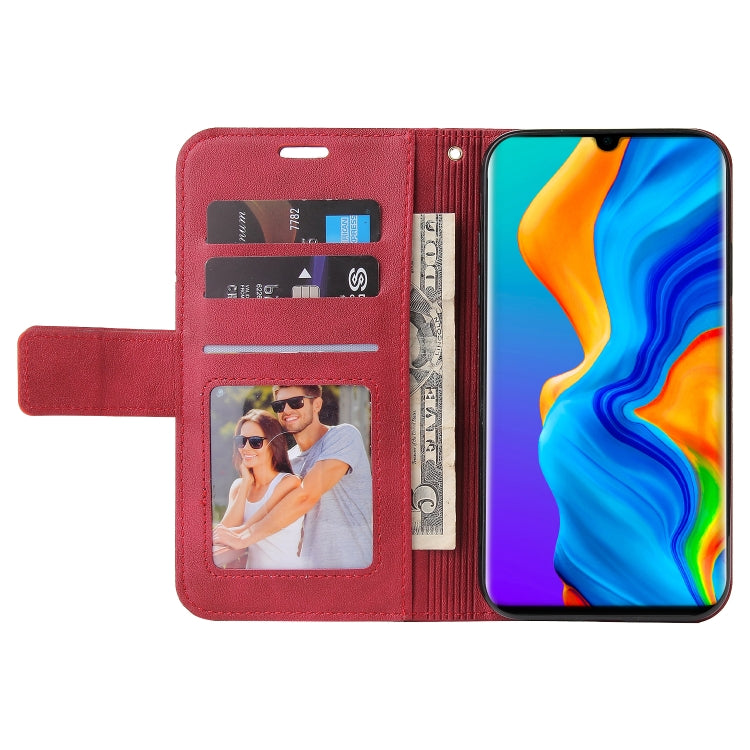 For Huawei P30 Lite GQUTROBE Right Angle Leather Phone Case(Red) - Huawei Cases by GQUTROBE | Online Shopping UK | buy2fix