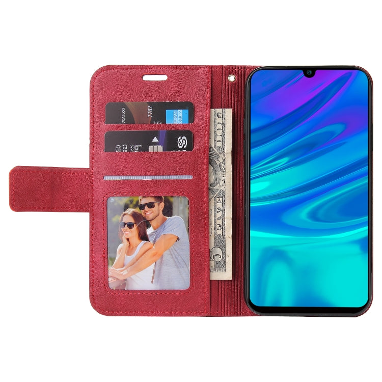 For Huawei Y7p GQUTROBE Right Angle Leather Phone Case(Red) - Huawei Cases by GQUTROBE | Online Shopping UK | buy2fix