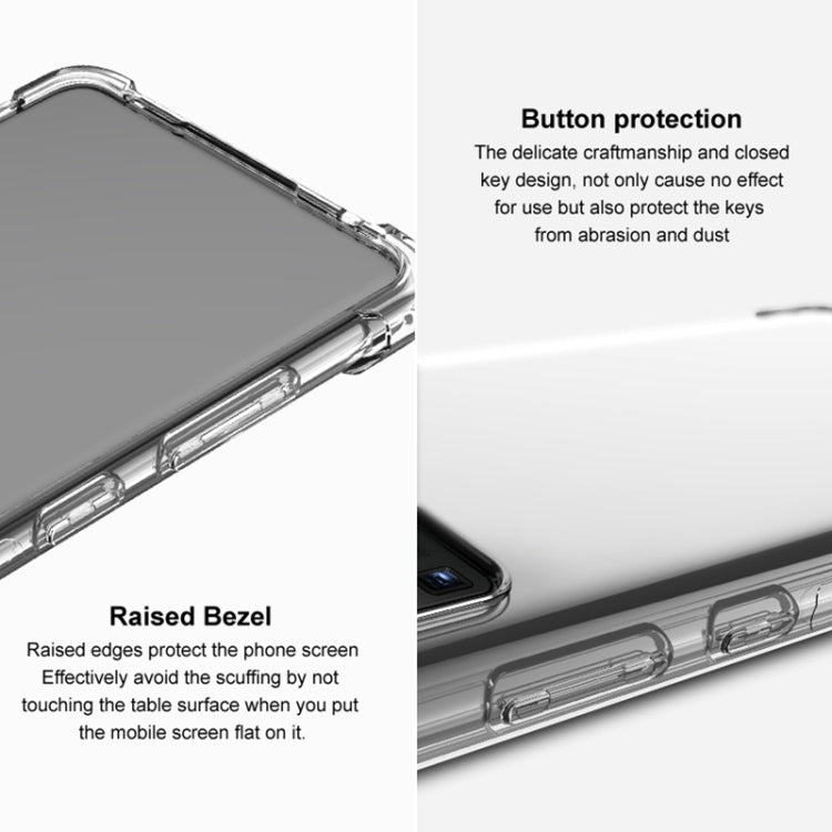 For Google Pixel 7 imak Shockproof Airbag TPU Phone Case(Transparent Black) - Google Cases by imak | Online Shopping UK | buy2fix