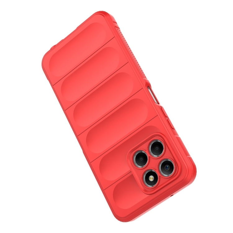 For Honor 8X 5G Magic Shield TPU + Flannel Phone Case(Red) - Honor Cases by buy2fix | Online Shopping UK | buy2fix