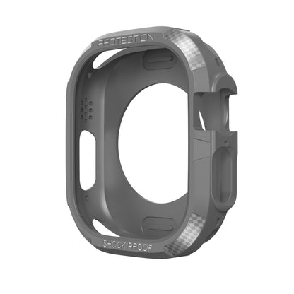 Carbon Fiber Shockproof Case For Apple Watch Ultra 49mm(Grey) - Watch Cases by buy2fix | Online Shopping UK | buy2fix